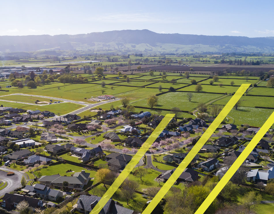 Aerial photo of a property development